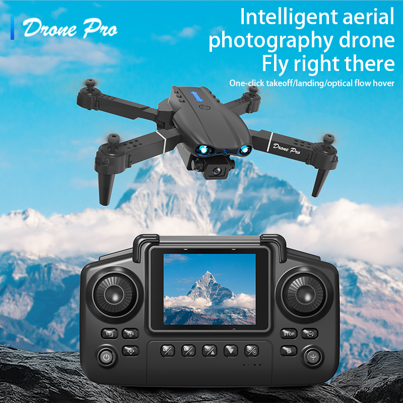 Drone Multispectral - E99エアスクリーンコントロールドローン プロ仕様 ワイドRCドローン HD 4Kカメラ 折りたたみ式ヘリコプター航空機
