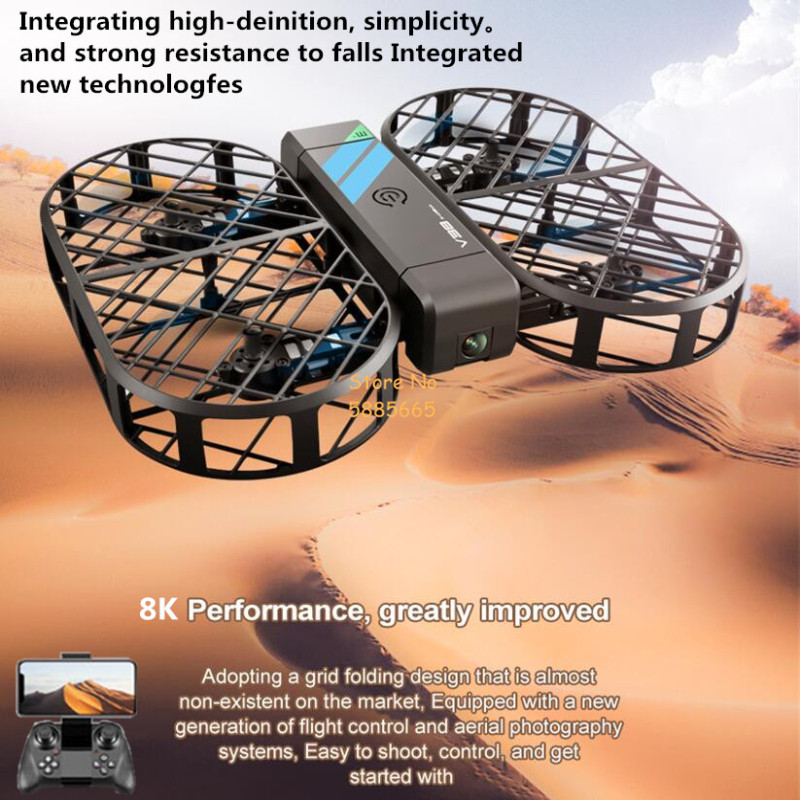 8K HD カメラ 360 °   保護オプティカルフローロ - Drone Cinematic のレビューと価格