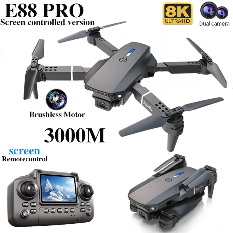 プロフェッショナルE88 PROドローン、スクリーン付き8K - Drone Photogrammetry のレビューと価格