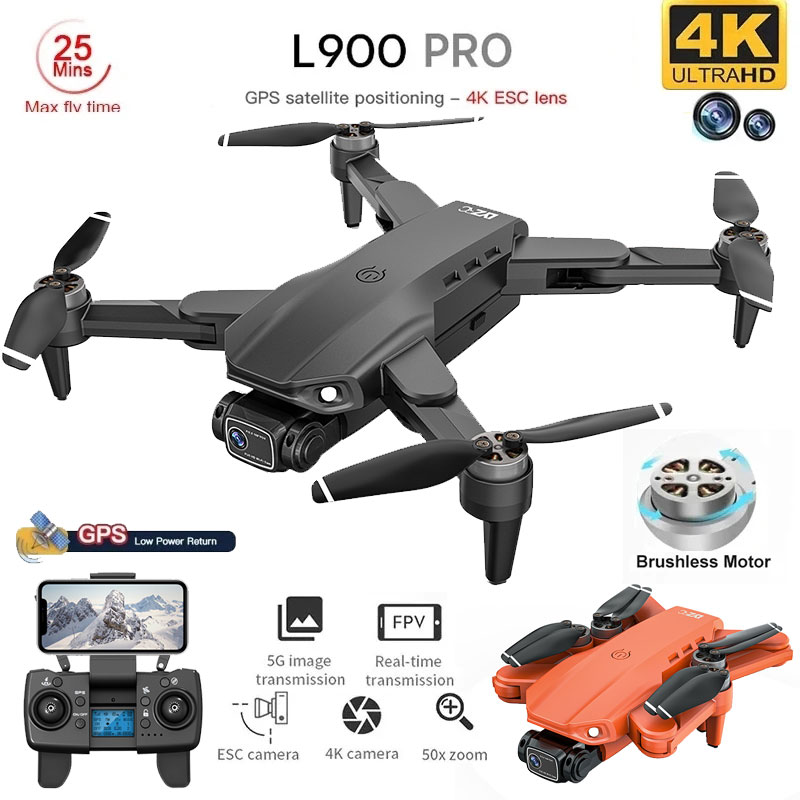 折りたたみ式ブラシレスドローンl900プロ,GPS, 4k, - Drone Multispectral のレビューと価格