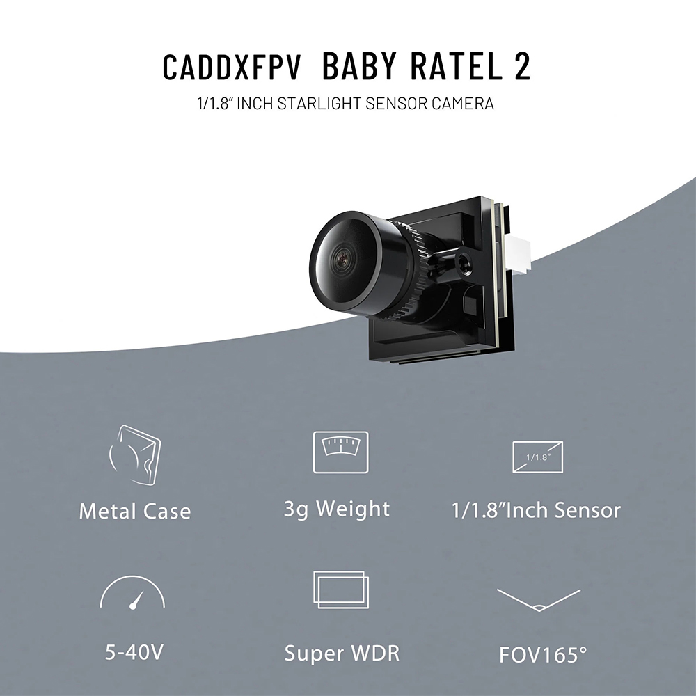 CADDX マイクロ FPV カメラ Ratel 2 4.5 - Drone Cinematic のレビューと価格