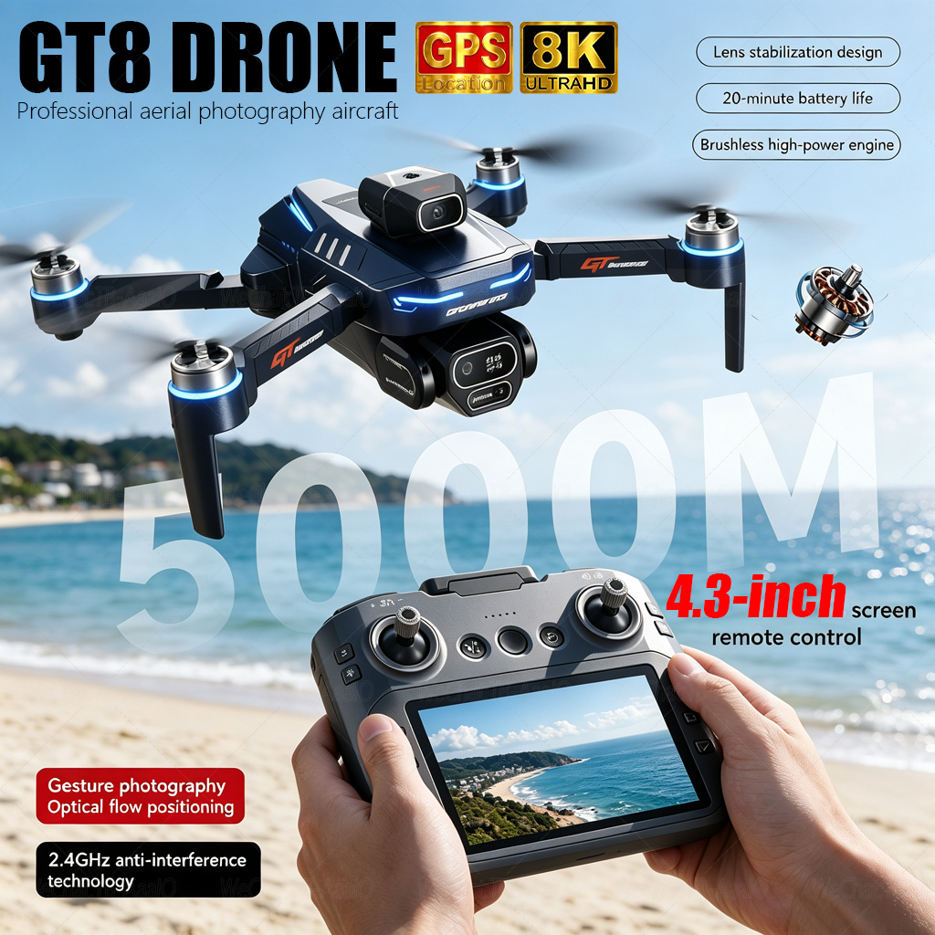 NEW GT8 HD RCドローン 4Kプロフェッショナルデ - Drone Multispectral のレビューと価格