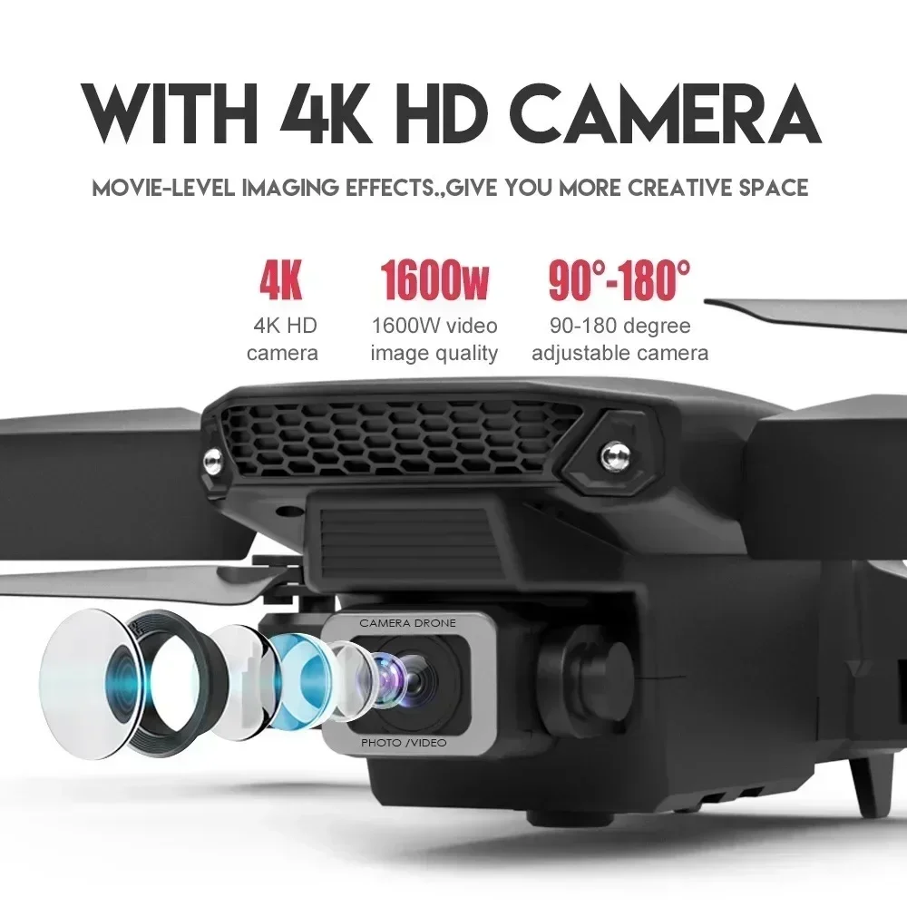 折りたたみ式クワッドコプター,e88プロ広角fpv,wifi - Drone Lidar のレビューと価格